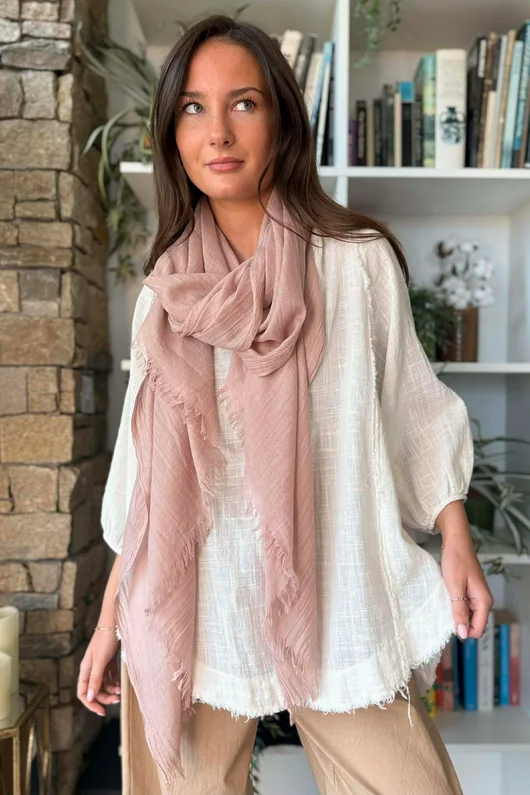 Classic Portobello Scarf Nude Blush 